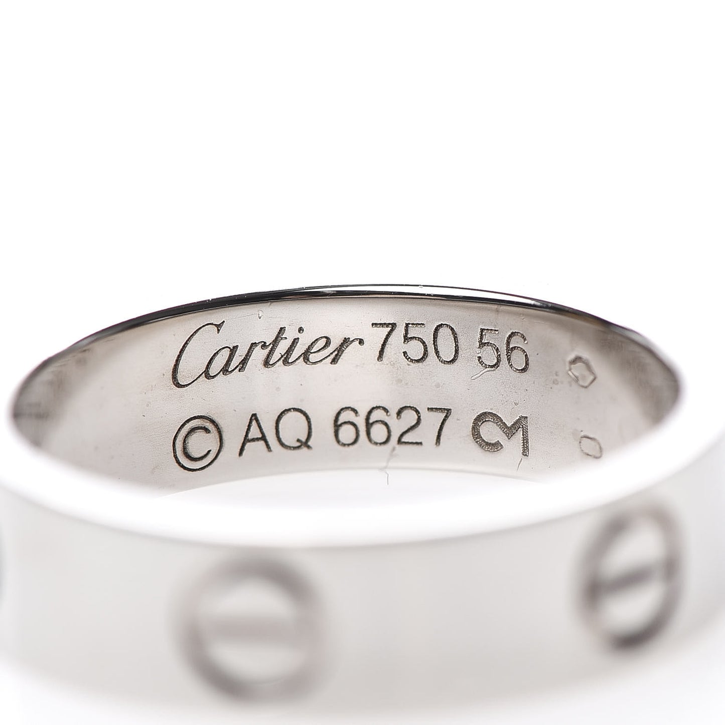 18K White Gold 5.5mm LOVE Ring 56 7.5