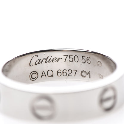 Cartier 18K White Gold 5.5mm LOVE Ring 56 7.5 4 of 4