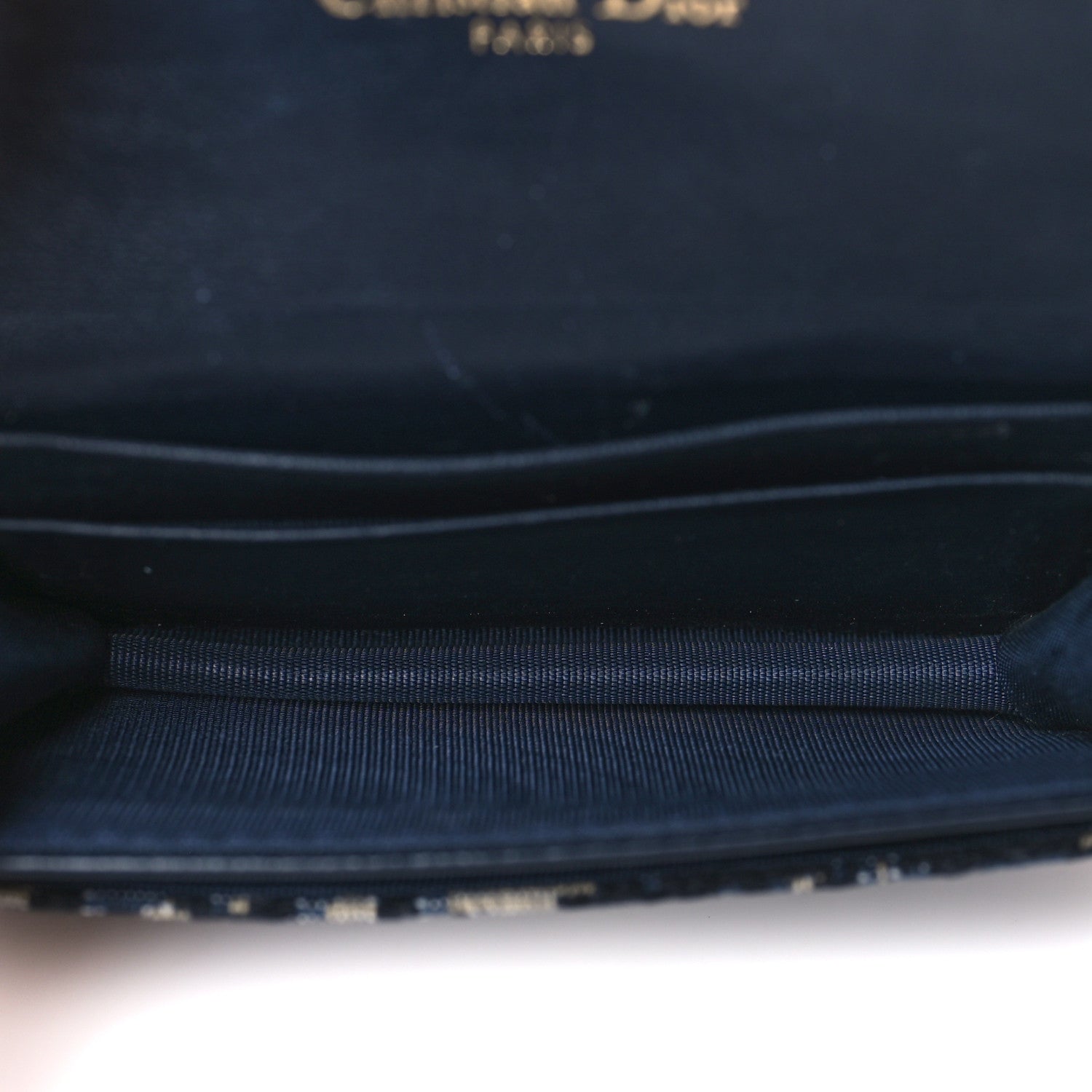 Christian Dior Oblique Saddle Bloom Card Holder Blue 5 of 8