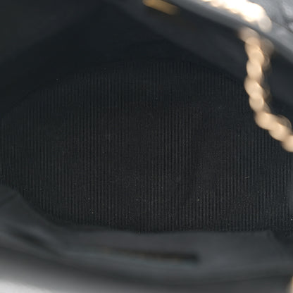 Chanel Shiny Caviar Quilted Medium Duma Pockets Drawstring Backpack Black 5 of 10