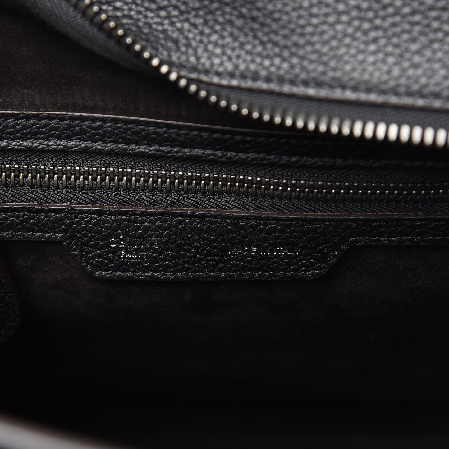 Drummed Calfskin Micro Luggage Black