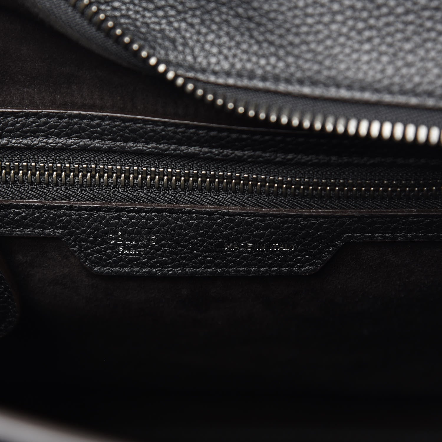 Celine Drummed Calfskin Micro Luggage Black 6 of 11