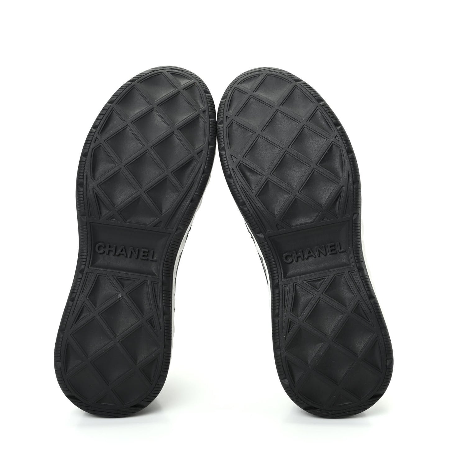 Velvet Calfskin Mixed Fibers CC Sneakers 36.5 Black