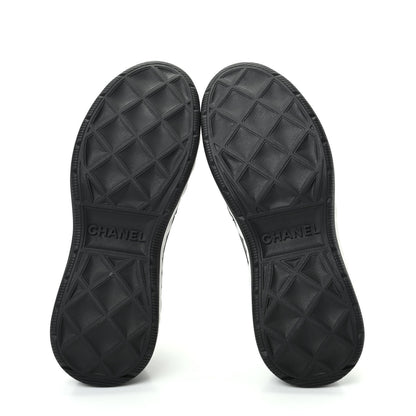 Chanel Velvet Calfskin Mixed Fibers CC Sneakers 36.5 Black 6 of 11