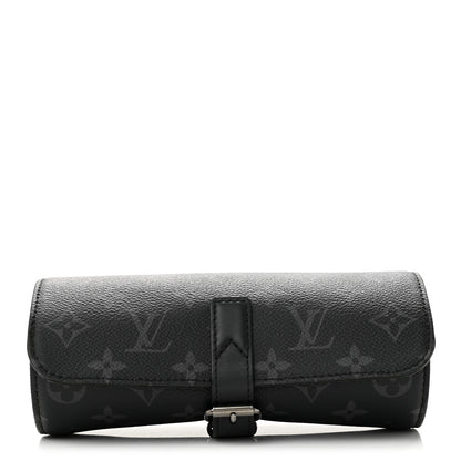 Louis Vuitton Monogram Eclipse 3 Watch Travel Case 1 of 9