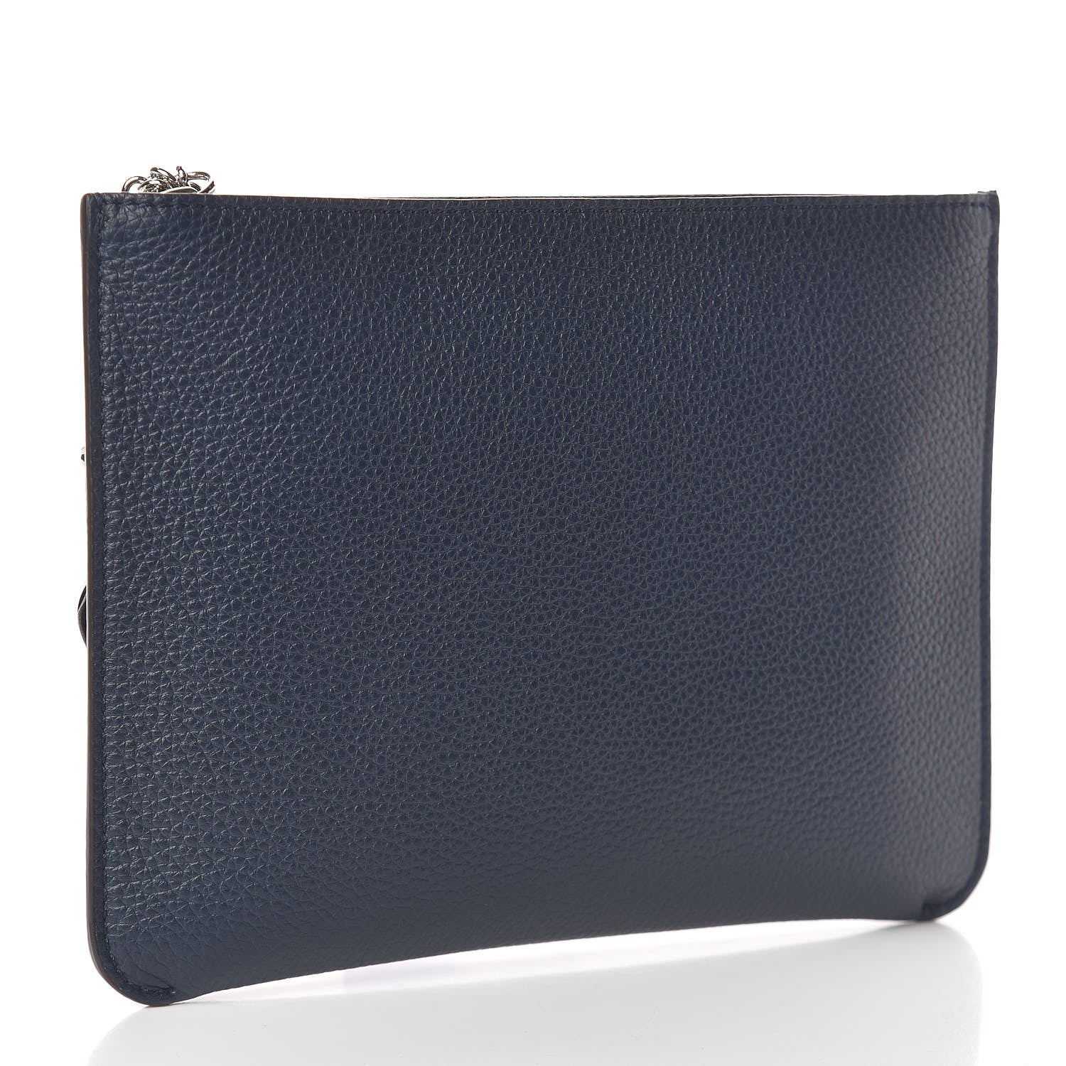Christian Louboutin Calfskin Loubicute Charms Clutch Navy 3 of 7