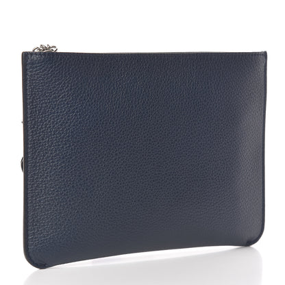 Christian Louboutin Calfskin Loubicute Charms Clutch Navy 3 of 7