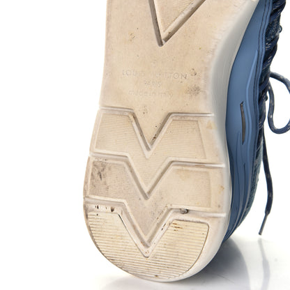 Louis Vuitton Denim Rubber Monogram Fastlane Low Sneakers 11 Navy 12 of 12