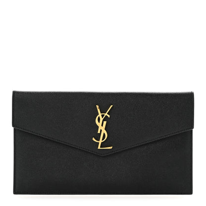 Saint Laurent Grain De Poudre Uptown Pouch Black 1 of 9