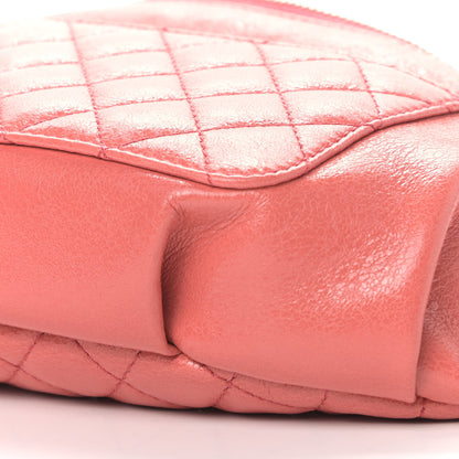 Chanel Crumpled Glazed Lambskin Quilted Waist Bag Fanny Pack Pink 8 of 8