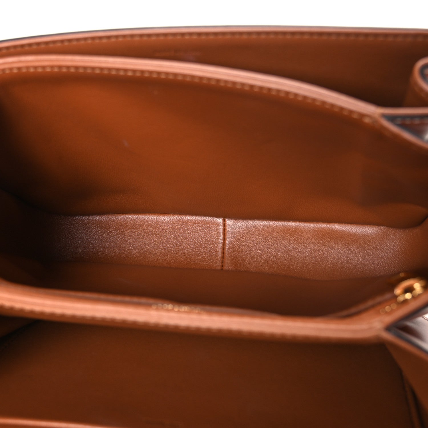 Celine Textile Calfskin Classique Triomphe Bag Natural Tan 5 of 13
