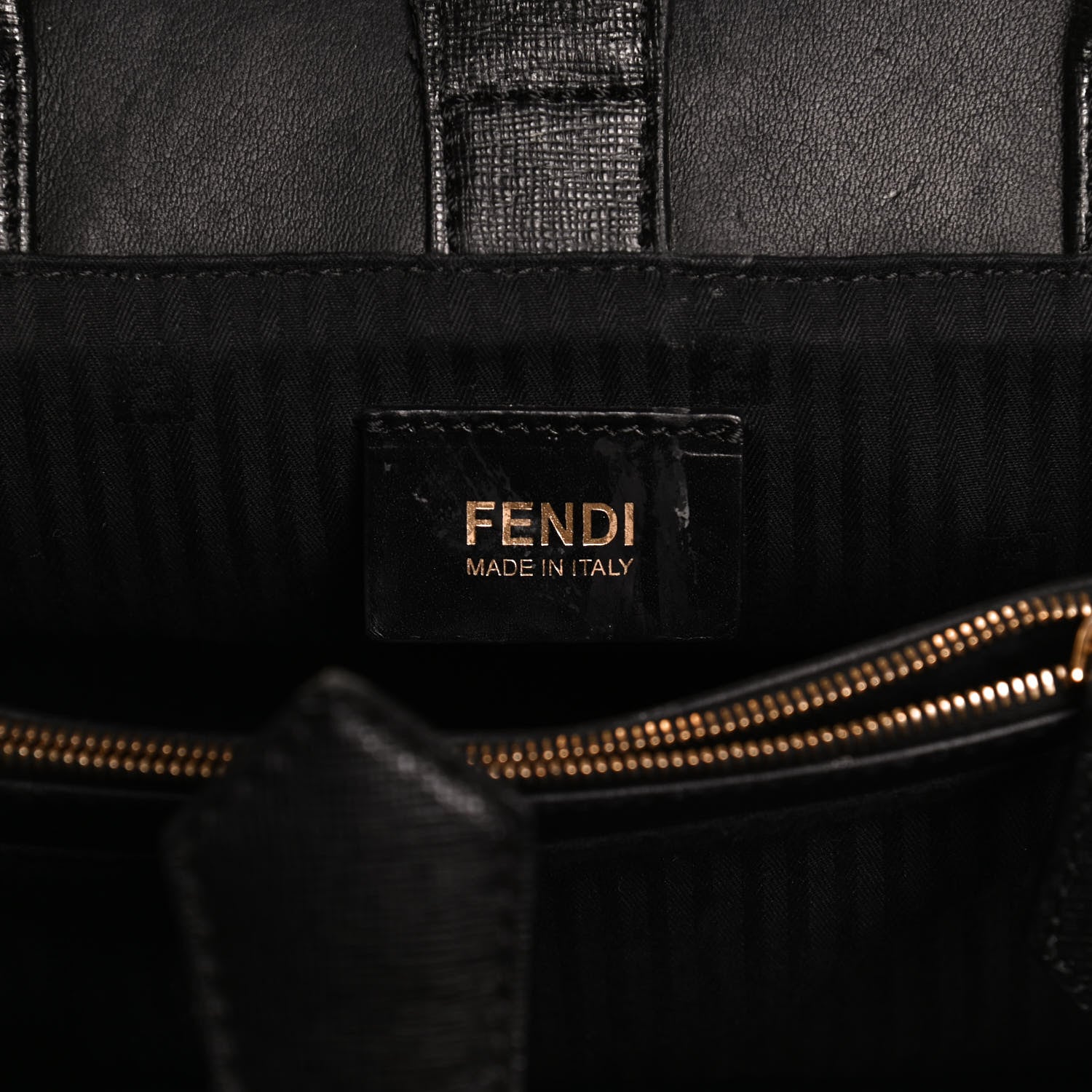 Fendi Vitello Elite Petite 2Jours Tote Black 6 of 12