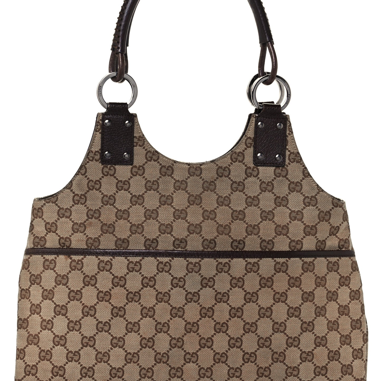 Monogram Canvas GG Shoulder Bag Brown
