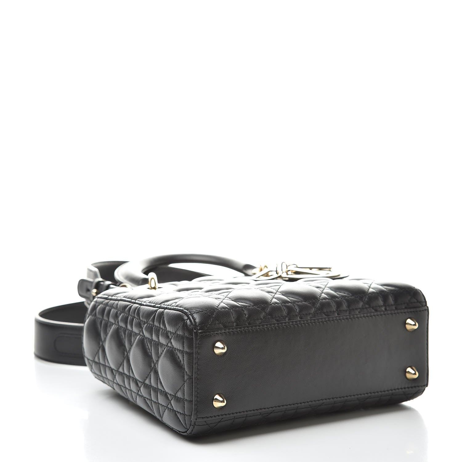 Christian Dior Lambskin Cannage Small My ABCDior Lady Dior Black 4 of 13