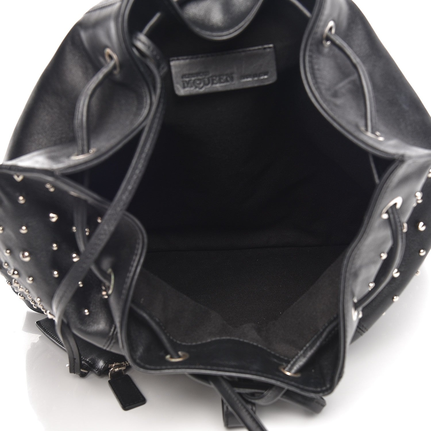Alexander McQueen Calfskin Studded Padlock Backpack Black 5 of 8