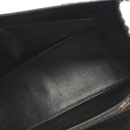 Balenciaga Shiny Calfskin Monochrome Crocodile Embossed Medium Hourglass Top Handle Bag Black 5 of 9