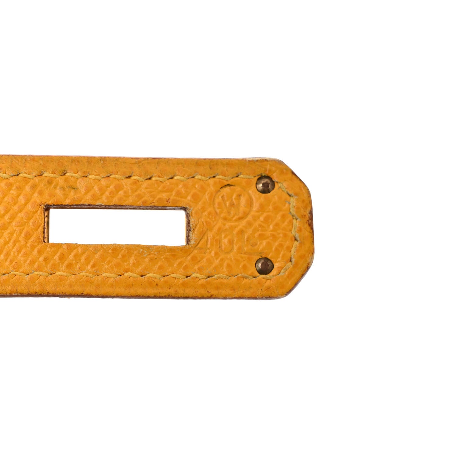 Hermes Toile H Epsom Kelly Sellier 28 Ecru Jaune Sable 7 of 12