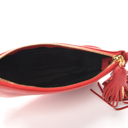 Saint Laurent Calfskin Teen Monogram Crossbody Bag Rouge Vif 5 of 8