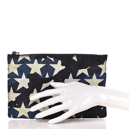 Valentino Garavani Nylon Camustars Medium Zip Pouch Marine Light Ivory 3 of 10