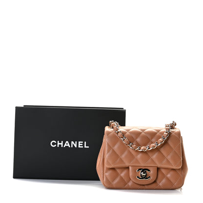 Chanel Lambskin Quilted Mini Square Flap Brown 9 of 9