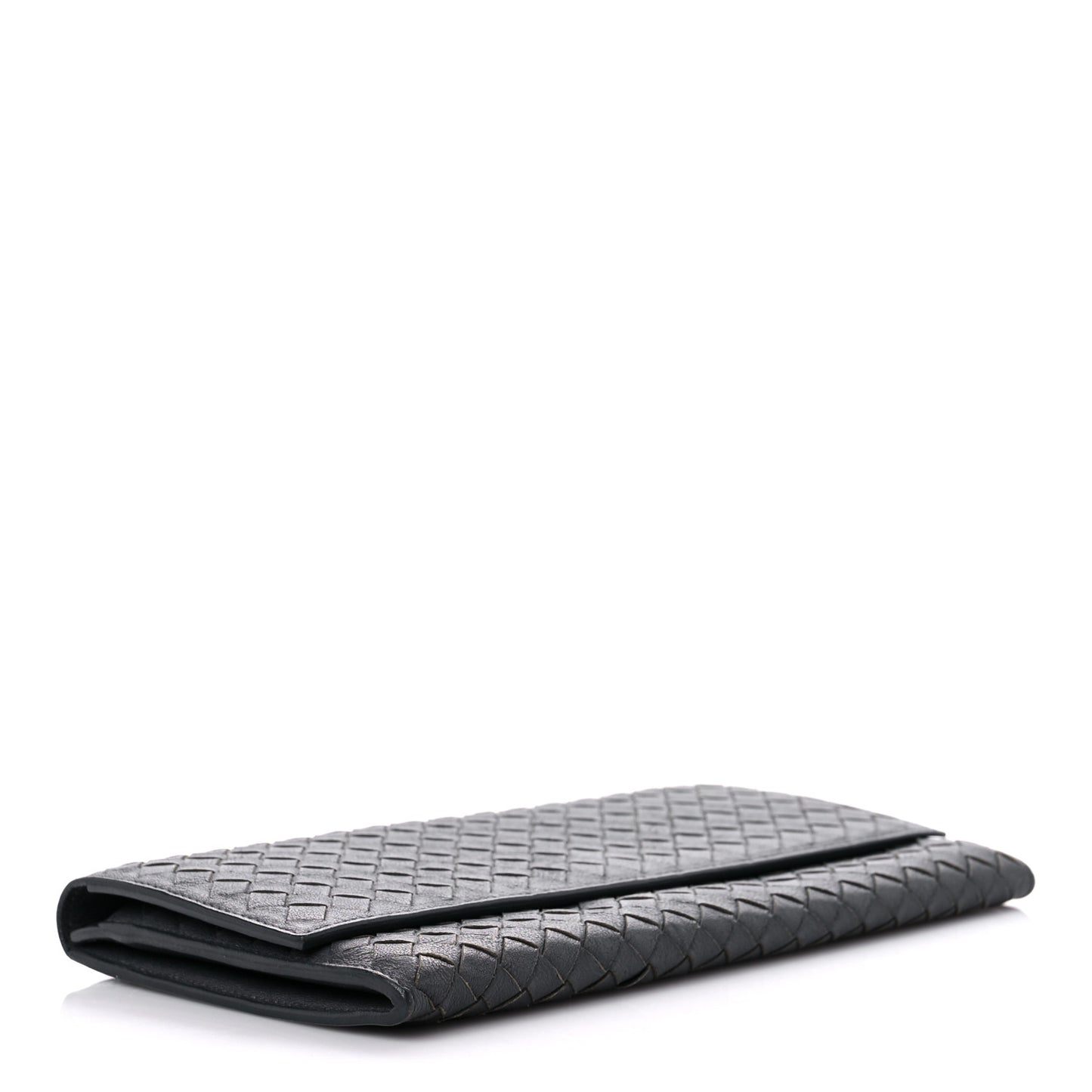 Nappa Intrecciato Flap Wallet Grey