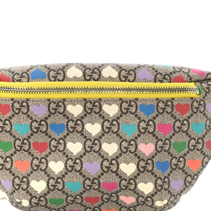 Gucci Soft GG Supreme Monogram Hearts Web Childrens Belt Bag Beige Ebony Multicolor Freesia 8 of 10