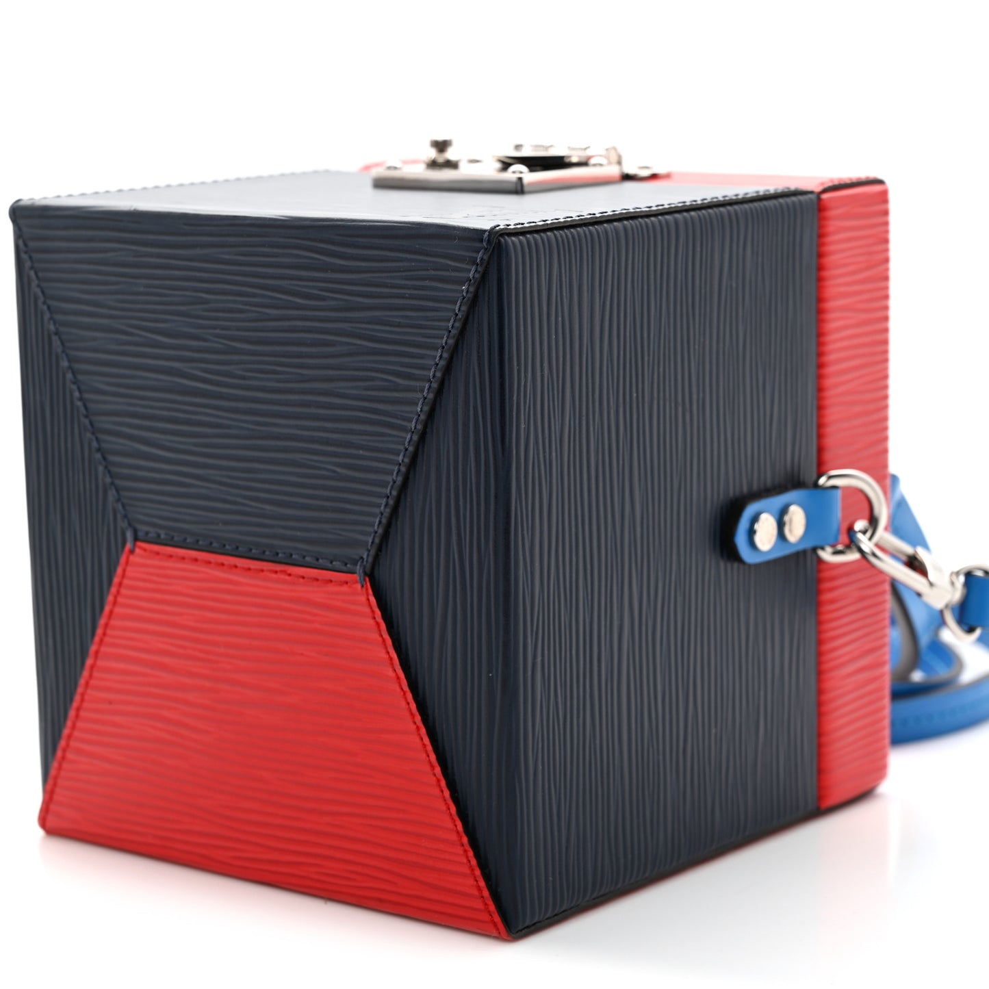 Epi Bleecker Box Indigo Coquelicot