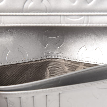 Chanel Calfskin Quilted Cambon Yen Wallet Black Silver 7 of 9