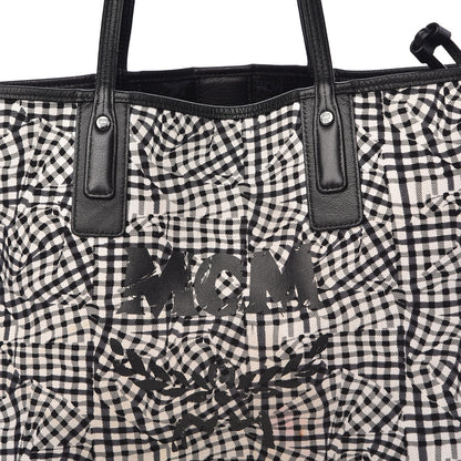 MCM Visetos Medium Liz Reversible Shopper Tote Black 19 of 20