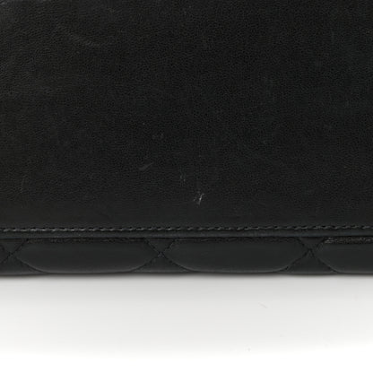 Chanel Lambskin Quilted Shopping Tote Black 12 of 16