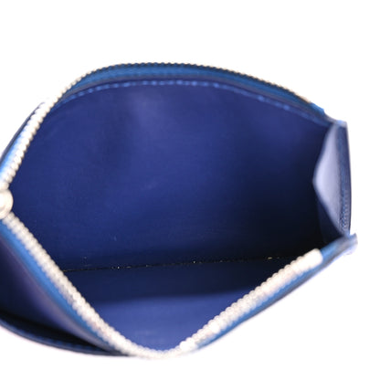 Louis Vuitton Cowhide Monogram Bandana Coin Card Holder Blue 5 of 9