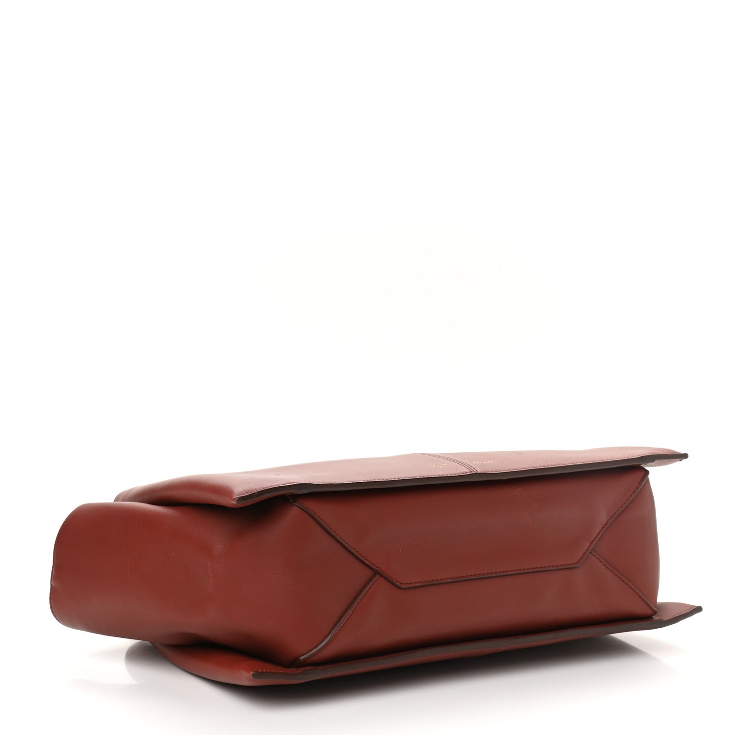 Calfskin Medium Tri-Fold Bag Red Wood