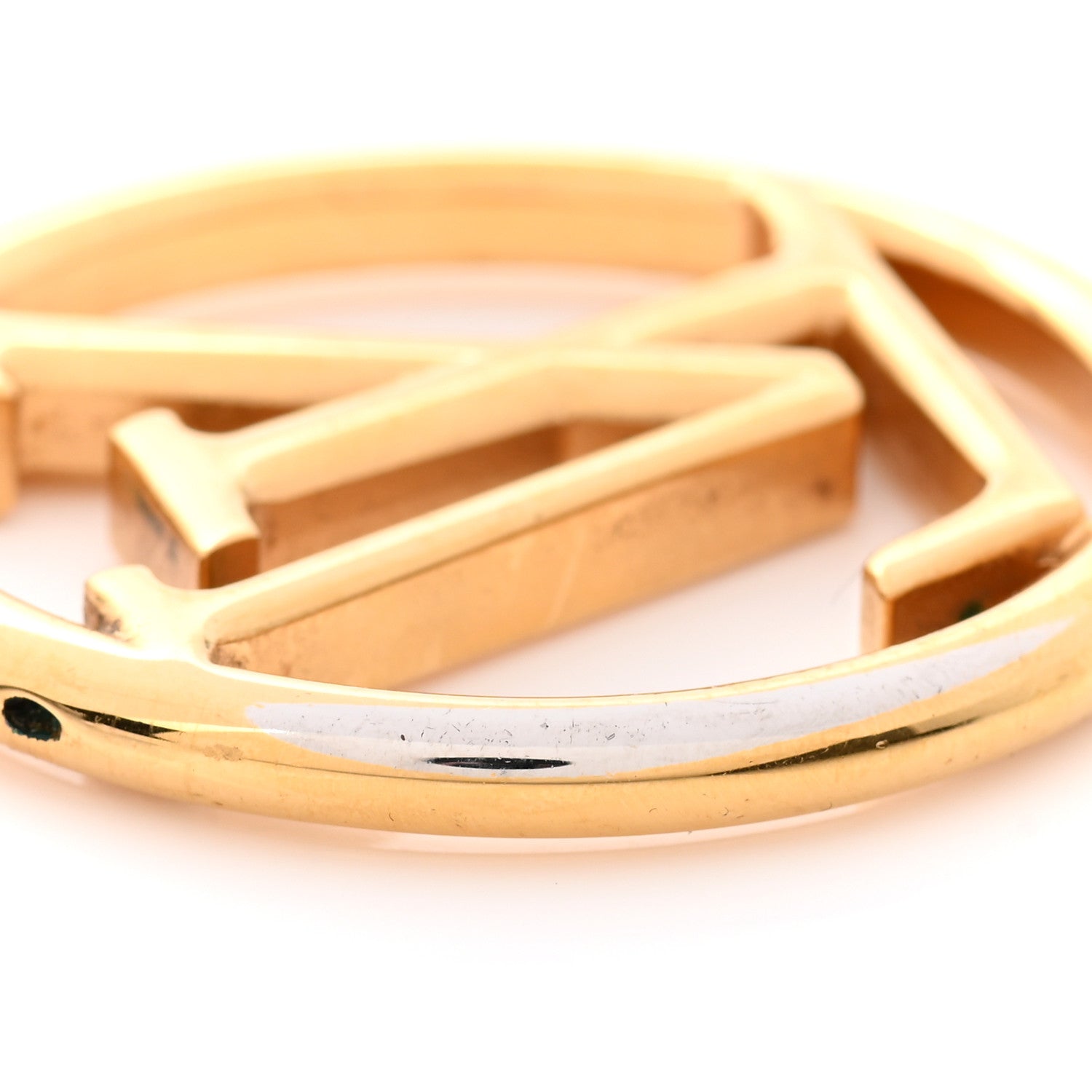 Louis Vuitton Metal Louise Hoop Earrings Gold 6 of 7