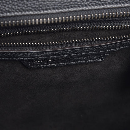 Celine Drummed Calfskin Micro Luggage Black 6 of 10