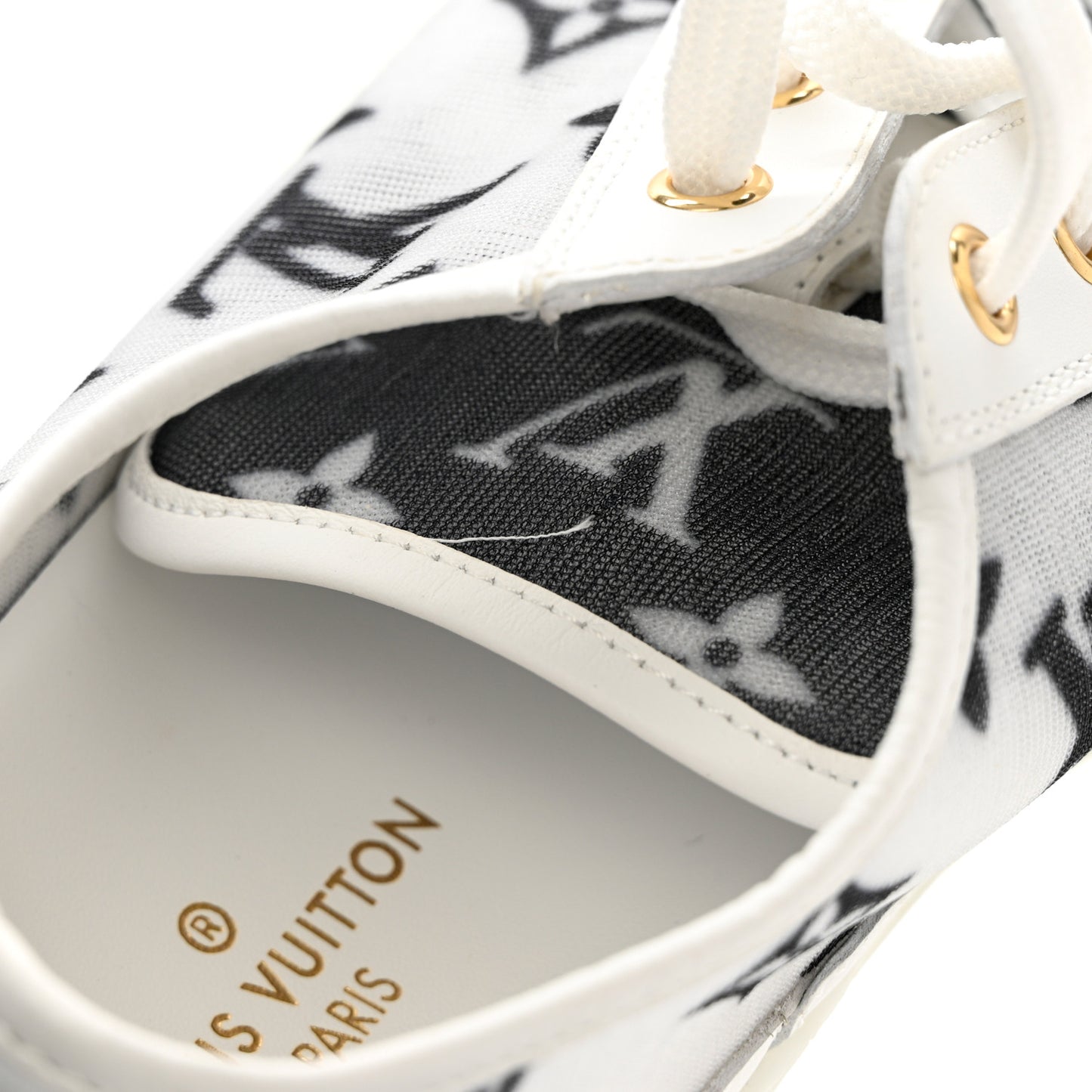 Technical Fabric Calfskin Monogram Stellar Sneakers 39 Black