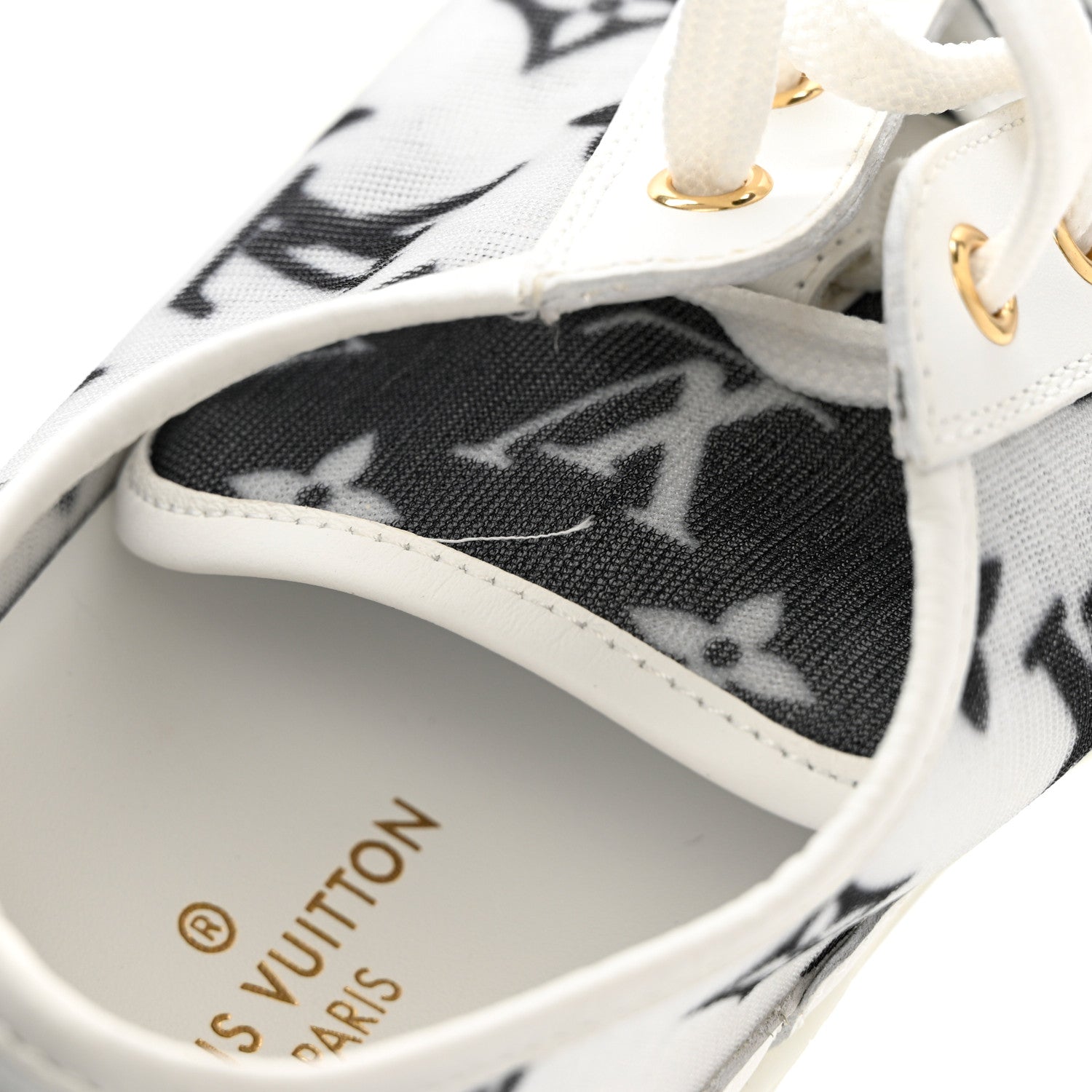 Louis Vuitton Technical Fabric Calfskin Monogram Stellar Sneakers 39 Black 11 of 11
