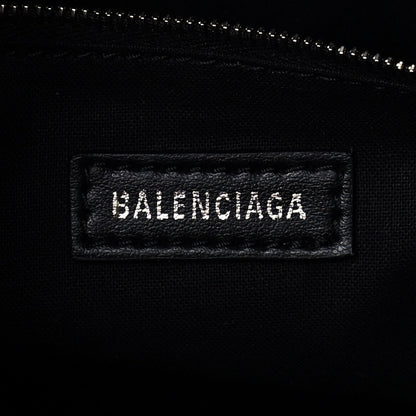 Balenciaga Cotton Canvas Diagonal BB Monogram Small Sharp Tote Black White 6 of 12