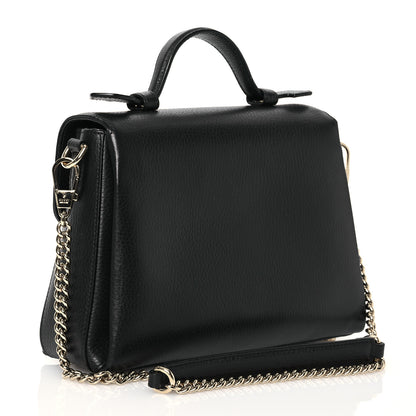Gucci Dollar Calfskin Interlocking G Top Handle Shoulder Bag Black 3 of 12