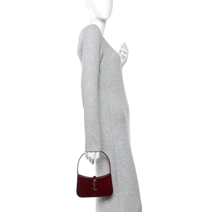Saint Laurent Patent Calfskin Le 5 A 7 Mini Hobo Red Grenat 2 of 10
