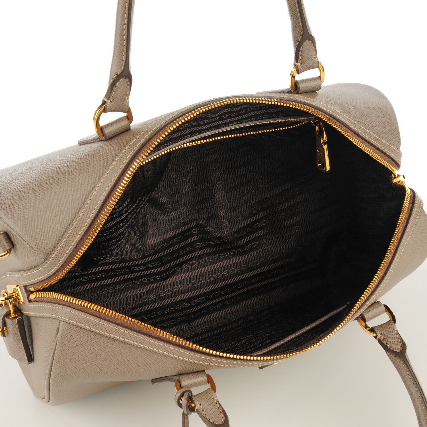 Prada Saffiano Lux Bowler Argilla 9 of 9