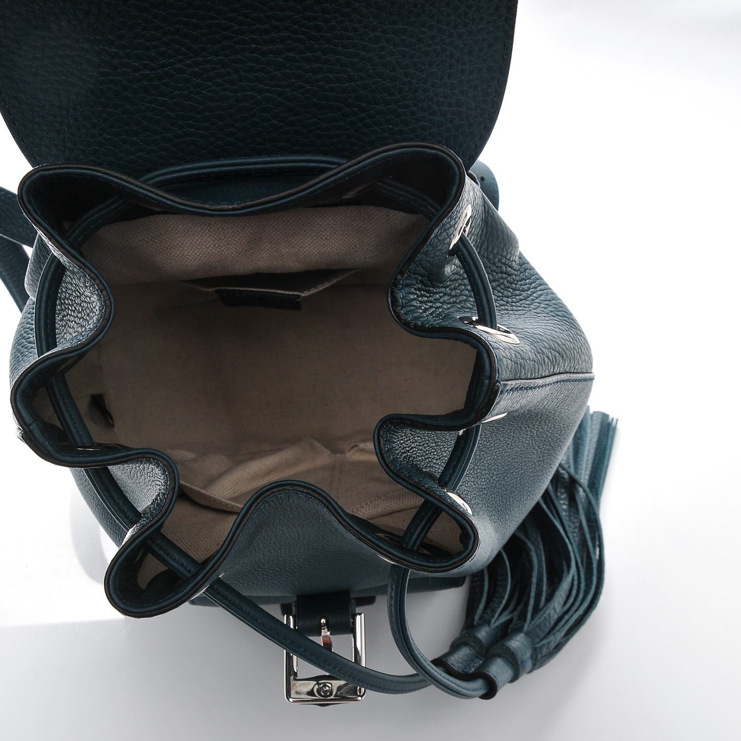 Cellarius Calfskin Small Bamboo Backpack Dusty Turquoise