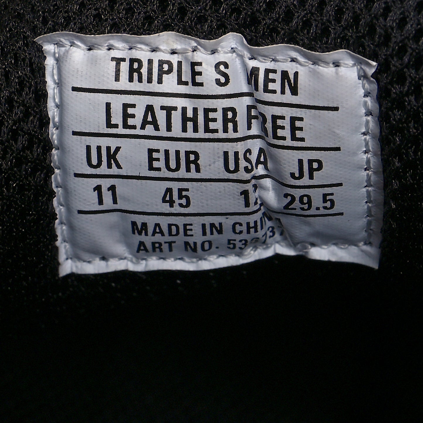 Fabric Mesh Mens Triple S Sneakers 45 Blue Grey Black