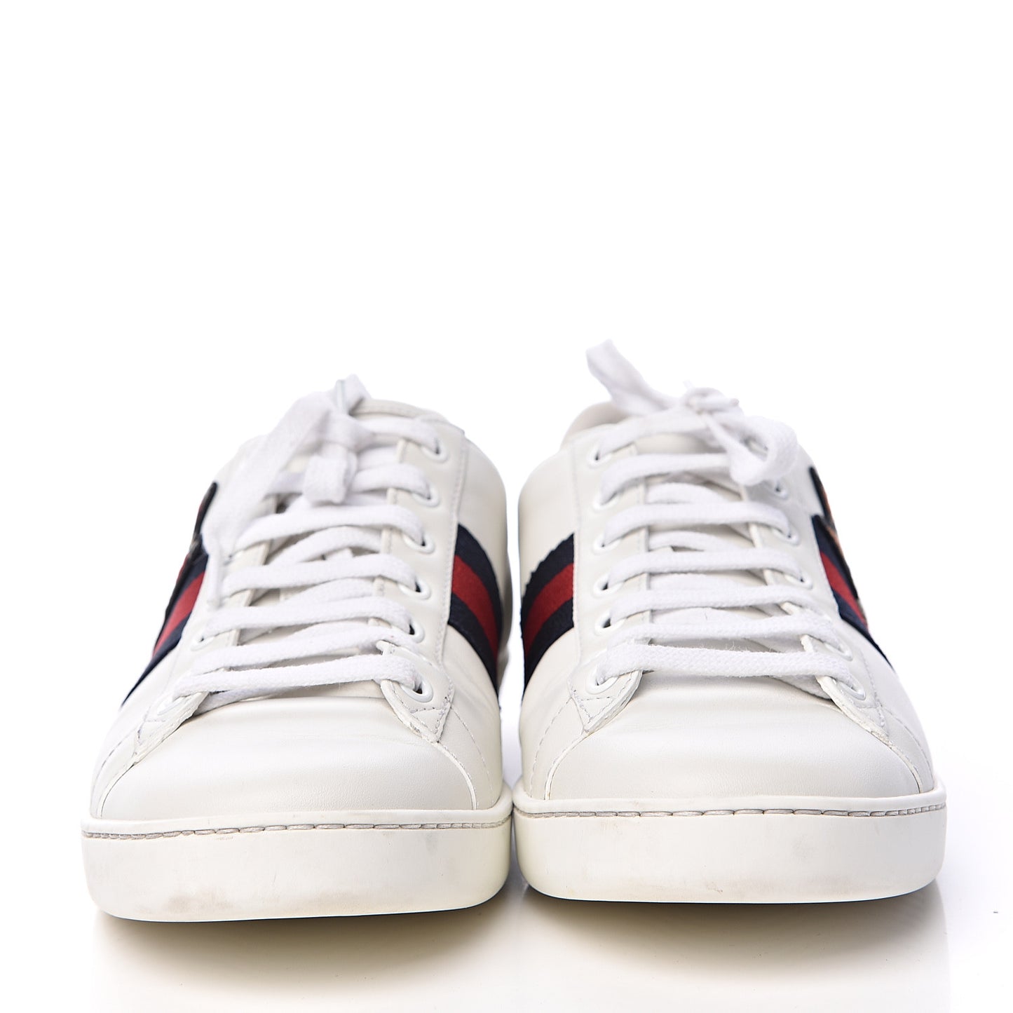 Calfskin Web Bosco Embroidered Ace Sneakers 38.5 White Green
