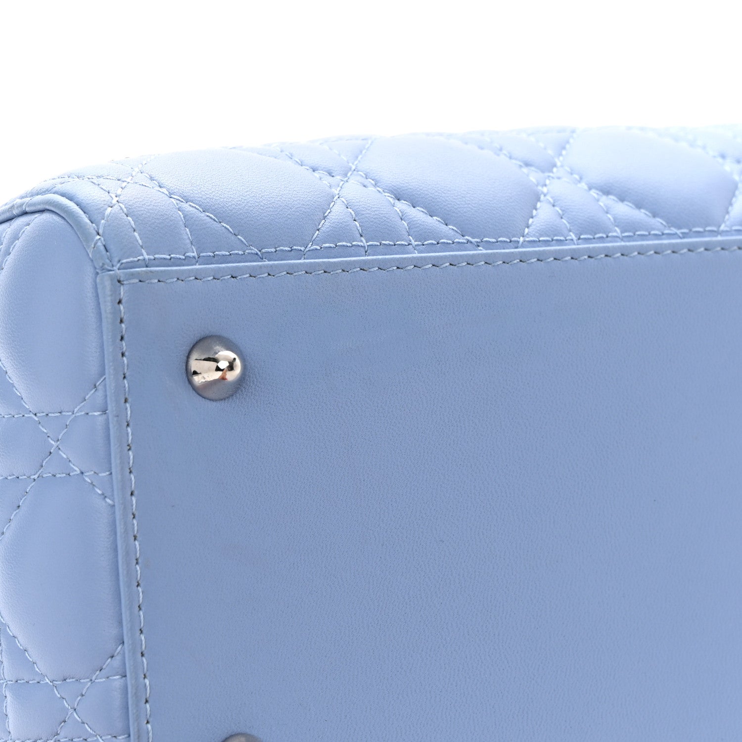 Christian Dior Lambskin Cannage Medium Lady Dior Light Blue 11 of 14