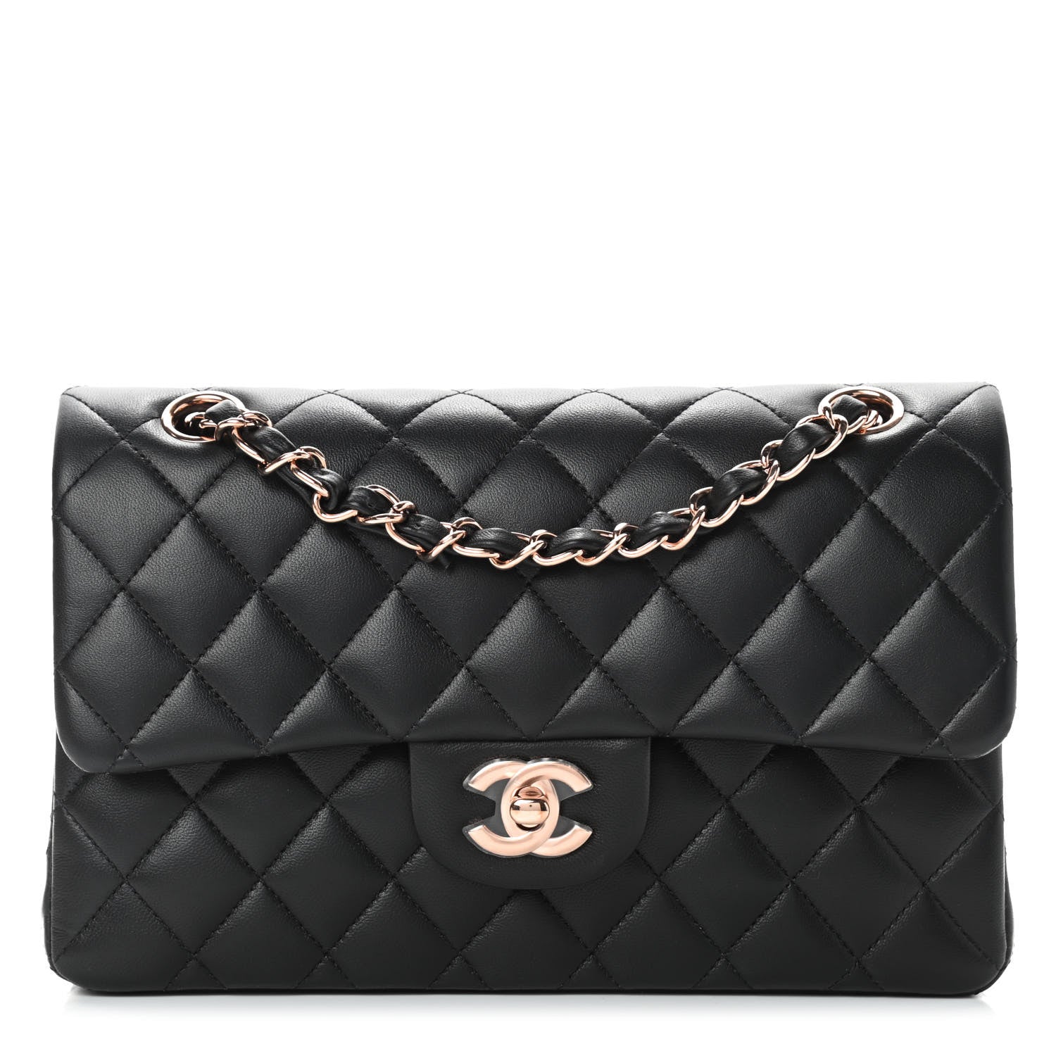 Chanel Lambskin Quilted Small Double Flap Black 2 of 16