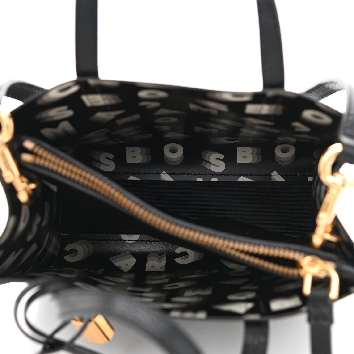 Marc Jacobs Calfskin Mini Grid Tote Bag Black 5 of 8