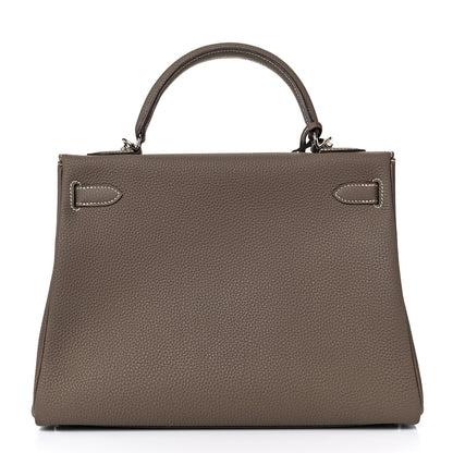Hermes Togo Kelly Retourne 32 Etoupe 4 of 17