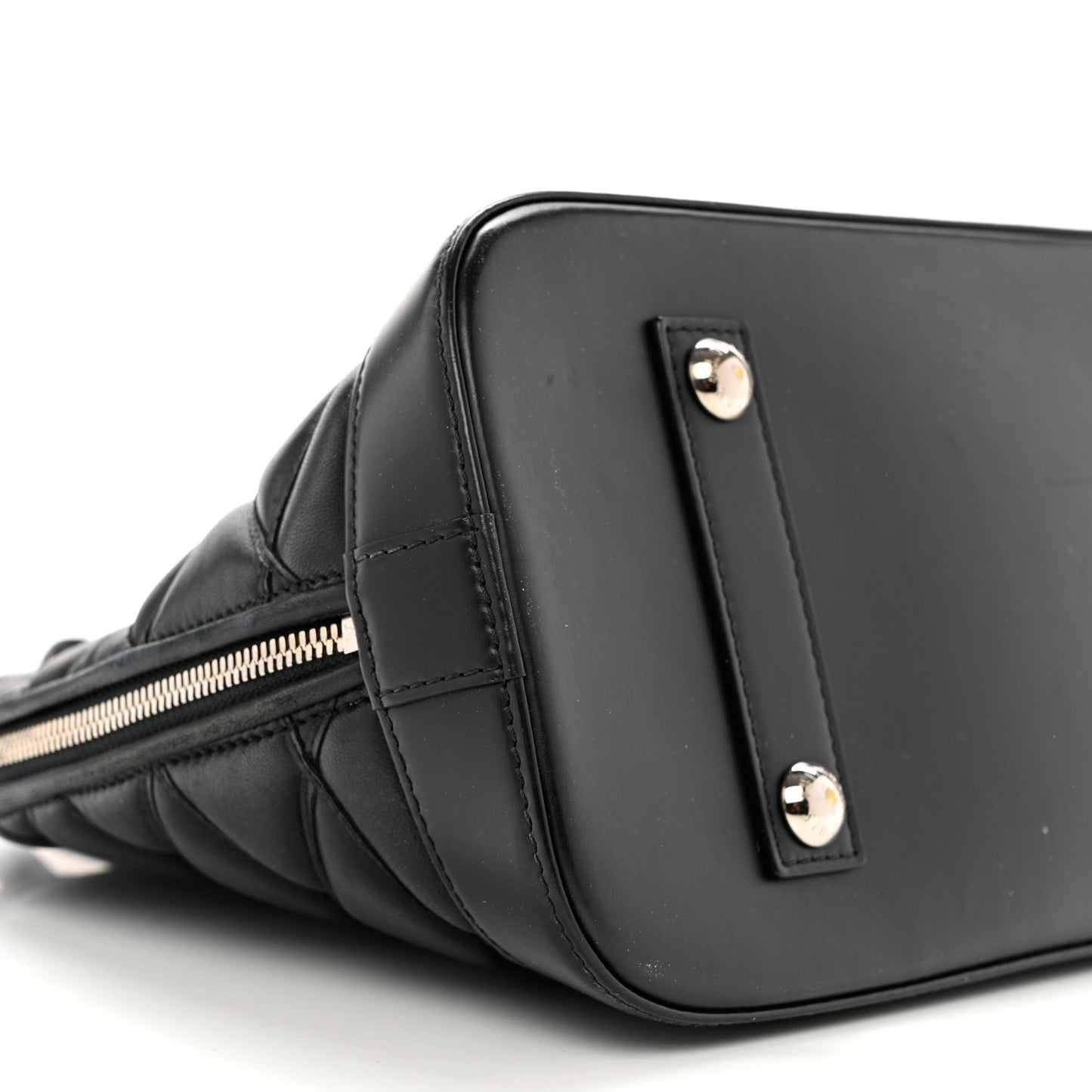 Lambskin Studded Malletage Alma PM Black
