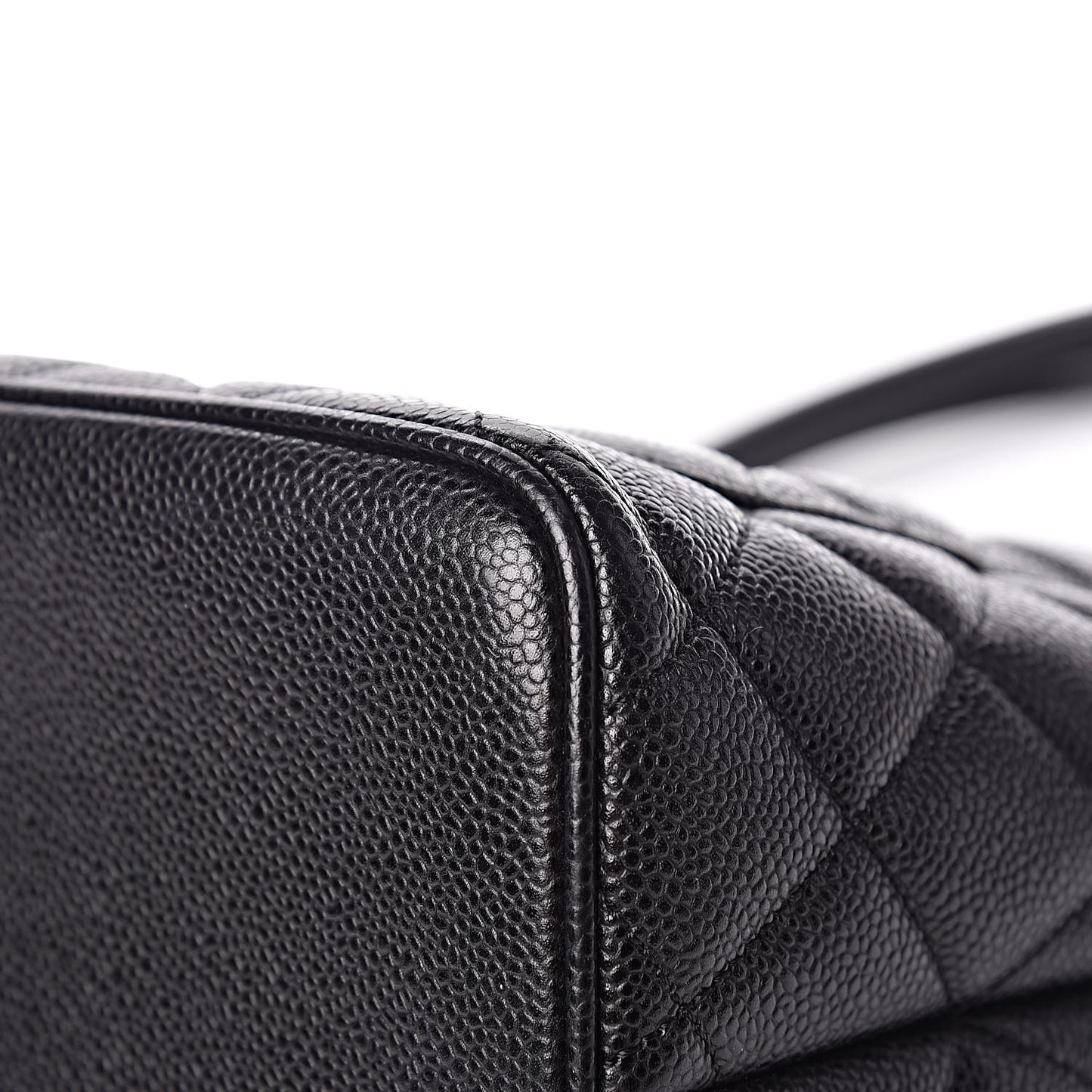 Caviar Quilted Medallion Tote Black