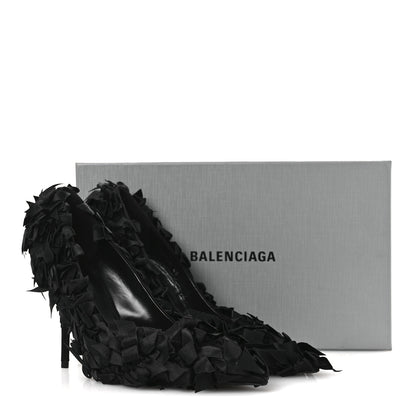 Balenciaga Satin Pointed Marie A Bows All Over 110mm Pumps 40 Black 11 of 11